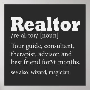 Poster Citation amusante de l'agent immobilier Realtor
