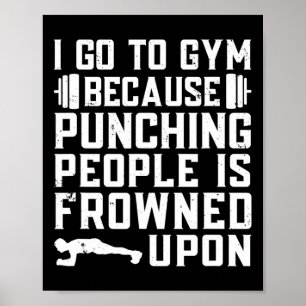 Poster Citation amusante de salle de gym