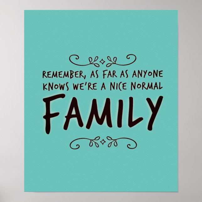 Poster Citation amusante Famille normale (Devant)