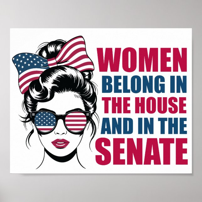 Poster Citation Amusante Féministe Élection Politique (Devant)