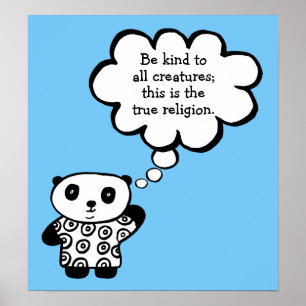 Poster Citation bouddhiste Pandy le Panda Sois Gentil