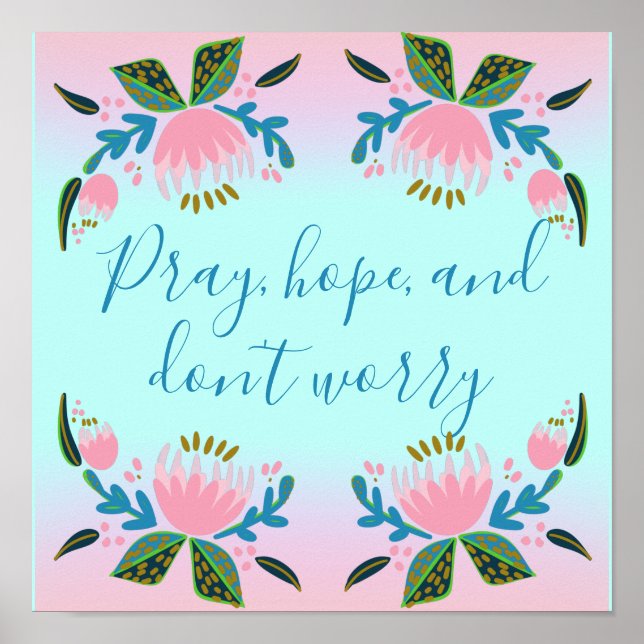 Poster Citation catholique colorée (Devant)