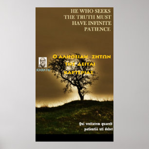 Poster Citation célèbre de Socrates - véritable la