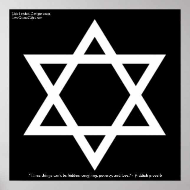 Poster Citation célèbre en yiddish concernant l'affiche d (Devant)