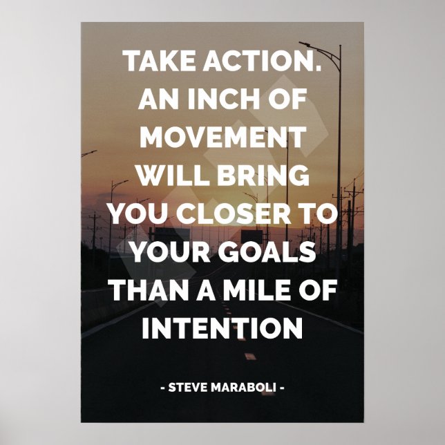 Poster Citation célèbre motivationnelle et inspirante (Devant)