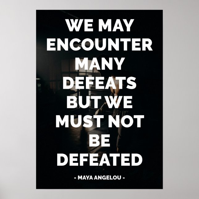 Poster Citation célèbre motivationnelle et inspirante (Devant)