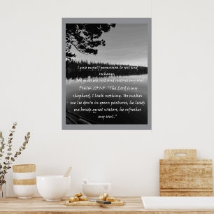 Poster Citation d'affirmation chrétienne et Bible corresp