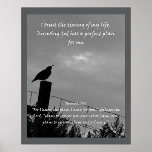 Poster Citation d'affirmation chrétienne et Bible corresp