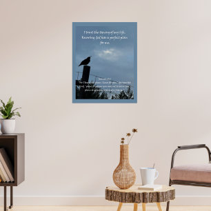Poster Citation d'affirmation chrétienne et Bible corresp