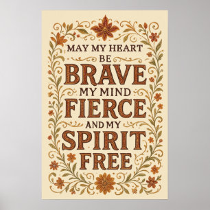 Poster Citation d'affirmation de la Bohême libre Art