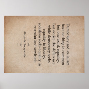 Poster Citation d'Alexis de Tocqueville
