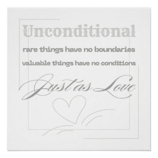 Poster Citation d'amour inconditionnel