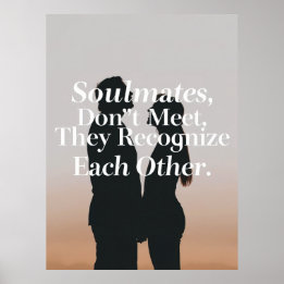 Poster Citation d'amour inspirationnelle Soulmates Print