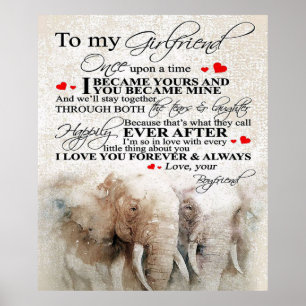Poster Citation d'amour pour amie   Cadeau Décor