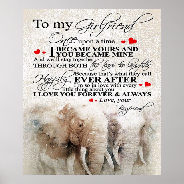 Poster Citation d'amour pour amie | Cadeau Décor (Devant)