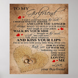 Poster Citation d'amour pour amie   Jolie famille présent