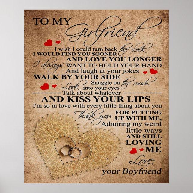 Poster Citation d'amour pour amie | Jolie famille présent (Devant)