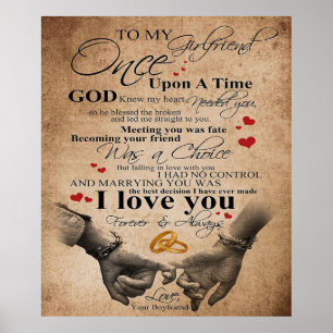 Poster Citation d'amour pour amie Jolie famille présent