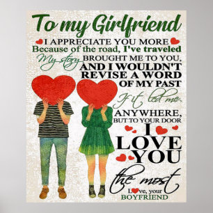 Poster Citation d'amour pour amie   Jovely Couple Cadeau