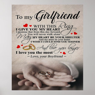 Poster Citation d'amour pour amie   Meilleur Cadeau Pour 