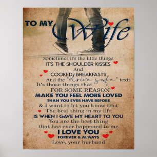 Poster Citation D'Amour Pour Femme, Anniversaire De La Fe