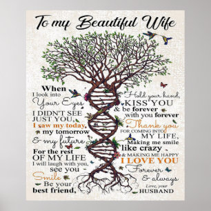 Poster Citation D'Amour Pour La Femme   Cadeau de décorat