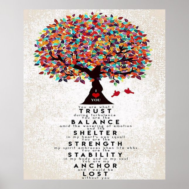 Poster Citation d'amour pour mari | Bel cadeau (Devant)