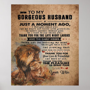 Poster Citation d'amour pour mari   Bel cadeau