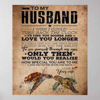 Poster Citation d'amour pour mari | Cadeau Couples corres