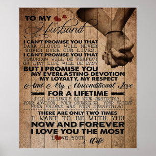 Poster Citation d'amour pour mari   Meilleur Cadeau Pour 