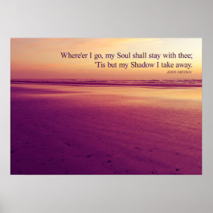 Poster Citation d'amour. Where'er I disparaissent, mon âm
