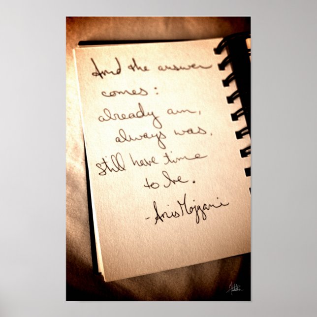 Poster Citation d'Anis Mojgani [Imprimer l'art] (Devant)
