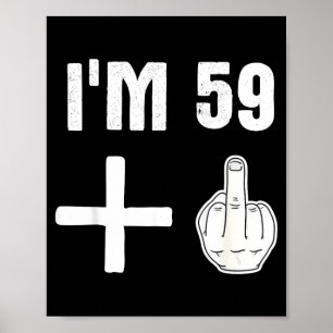 Poster Citation d'anniversaire 60 ans humour 59 1 - Doigt
