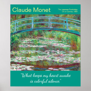 Poster Citation d'artiste de bridge japonais Monet restau