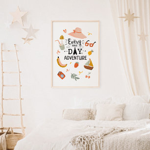 Poster Citation d'aventure estivale pour la nurserie colo