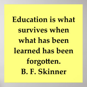 Poster citation de B F Skinner