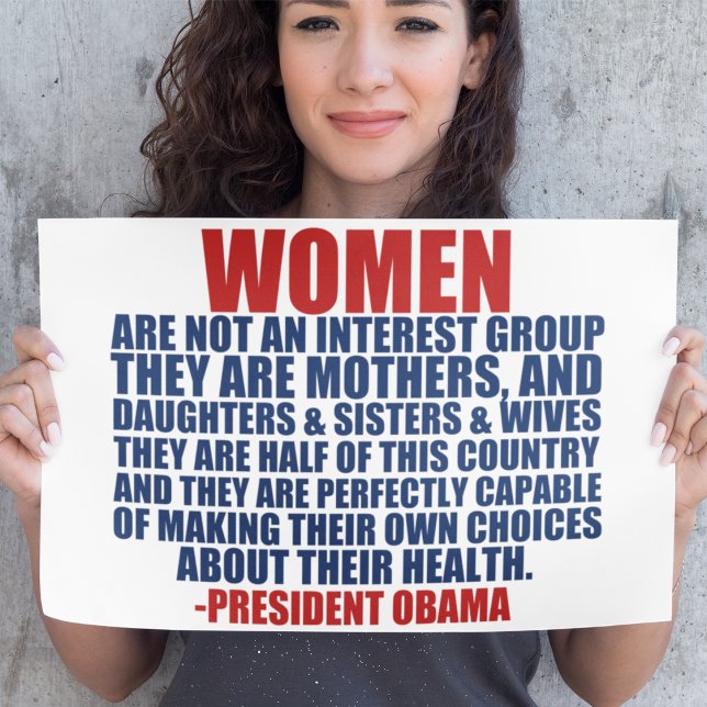 Poster Citation de Barack Obama pour les droits des femme (Créateur téléchargé)