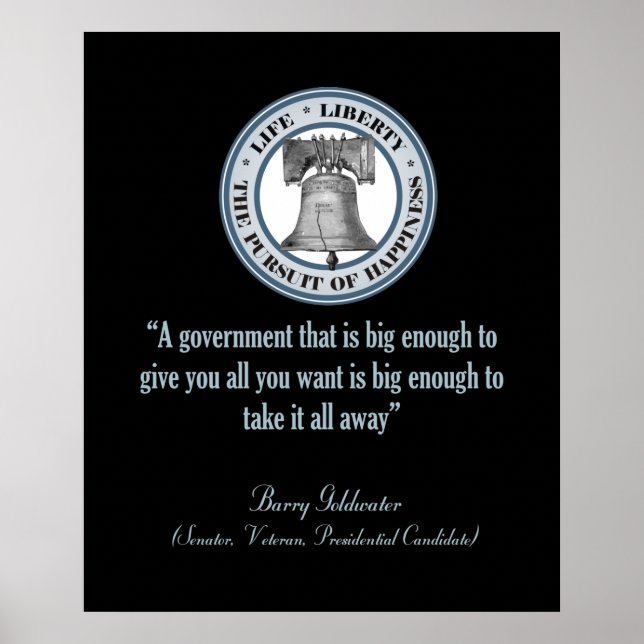 Poster Citation de Barry Goldwater (Grand gouvernement) (Devant)