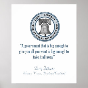 Poster Citation de Barry Goldwater (Grand gouvernement)