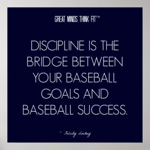 Poster Citation de baseball 7 : Discipline pour réussir P