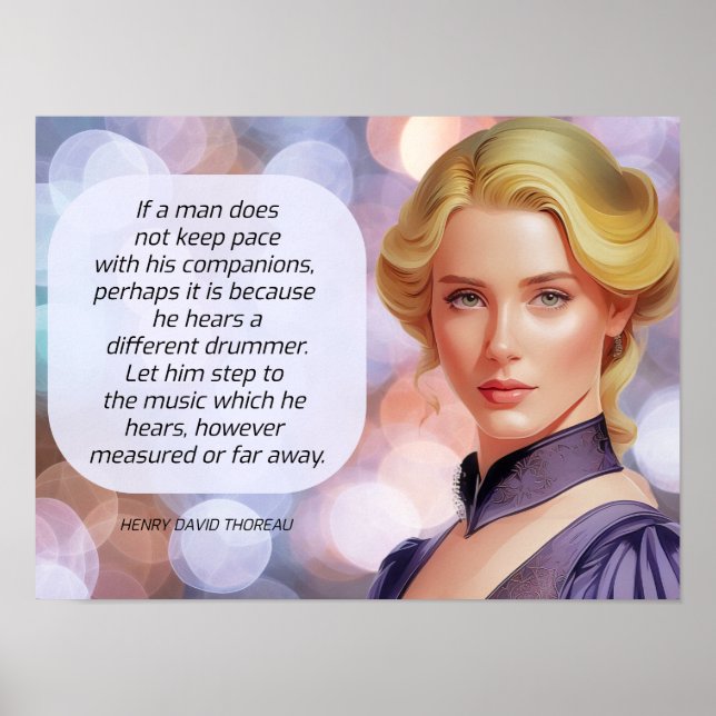 Poster Citation de batteur Thoreau (Devant)