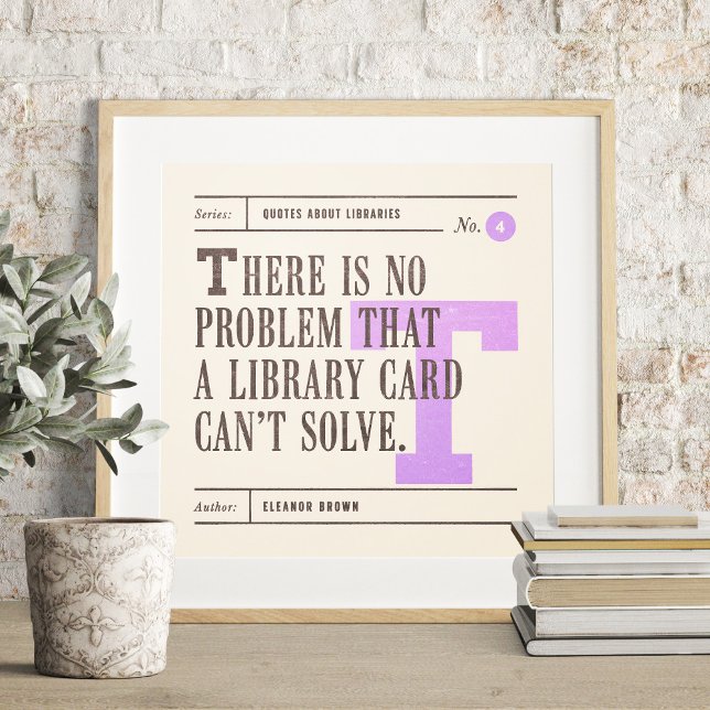 Poster Citation de bibliothèque classique par Eleanor Bro (Créateur téléchargé)