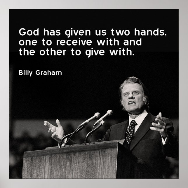 Poster Citation de Billy Graham (Dons) (Devant)