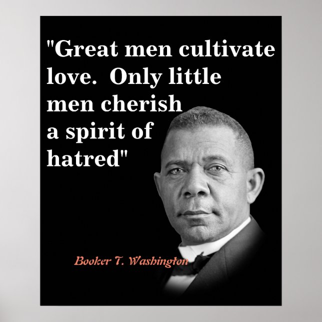 Poster Citation De Booker T. Washington Sur Great Men (Devant)