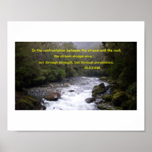 Poster Citation de Bouddha sur la persistance
