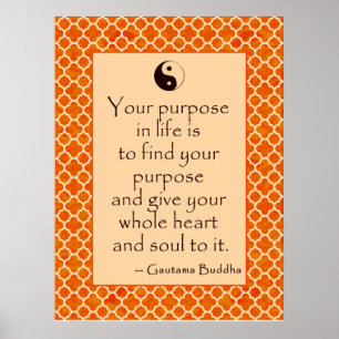 Poster Citation de Bouddha sur le but dans la vie