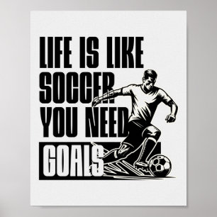 Poster Citation de buts de football motivation