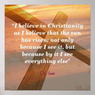 Poster Citation de C. S. Lewis sur le christianisme