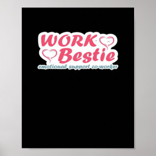 Poster Citation de cadeaux de bestie de travail Aide émot