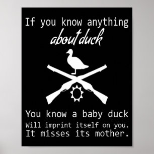 Poster Citation de chasse au canard - Cadeau drôle de cha